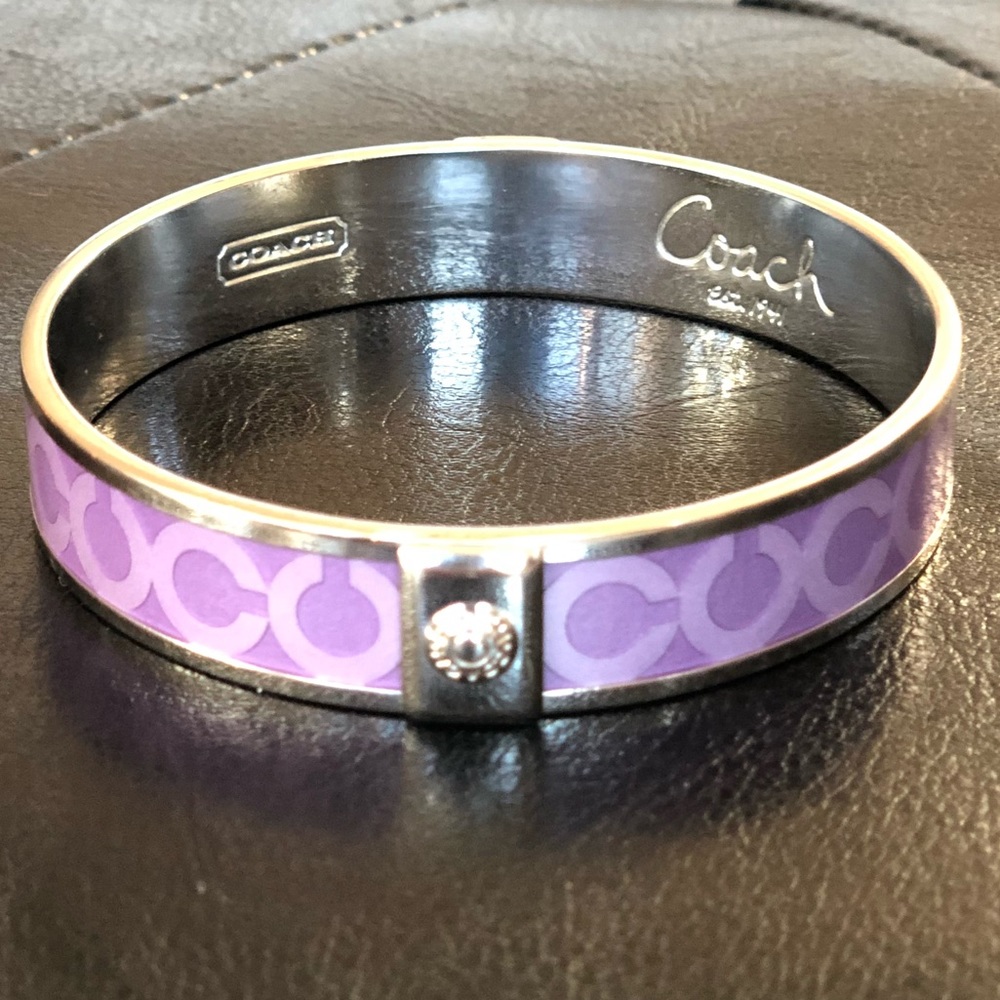 Coach bangle bracelet   Violet with signature “C”